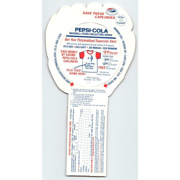 Pepsi Baseball Trading Card 1977 Jim Kern Cleveland Indians MLB Diecut Trade - Picture 2 of 2